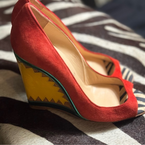 Christian Louboutin 37’s cork wedge heels - Picture 10 of 10